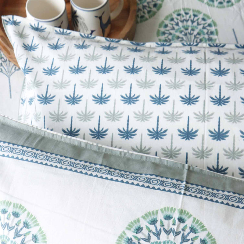 local-kala-peacock-green-flat-i-fitted-bedsheet-108x108-inches