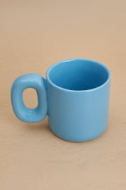 Nurture India Glossy Blue Mid Century Modern Mug 10-oz