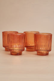 Nurture India Fluted Tea Light Holder Gift Box 2-Piece Set