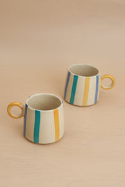 Nurture India Bright Striped Large Mug 15-oz