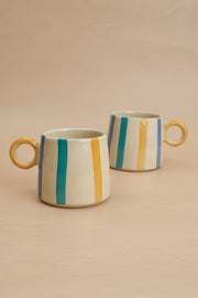 Nurture India Bright Striped Large Mug 15-oz