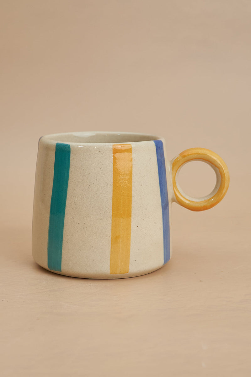 Nurture India Bright Striped Large Mug 15-oz