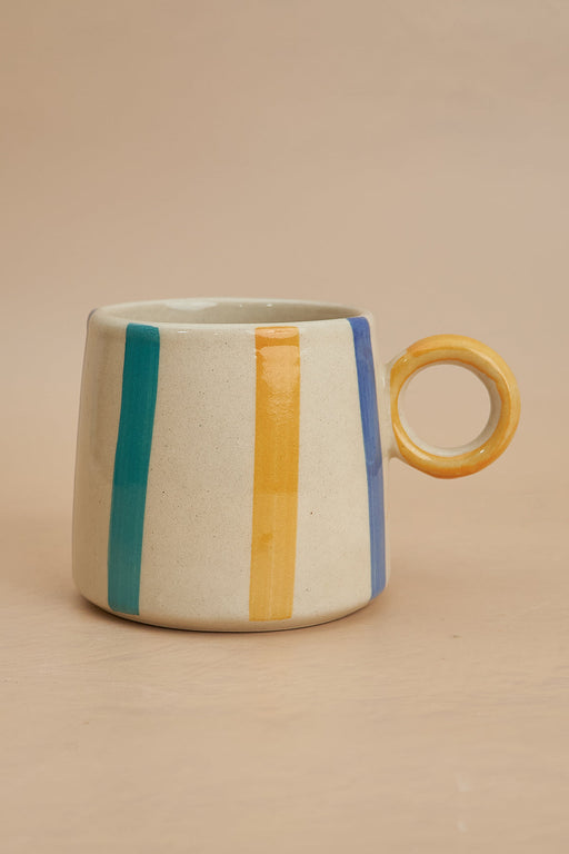 Nurture India Bright Striped Large Mug 15-oz