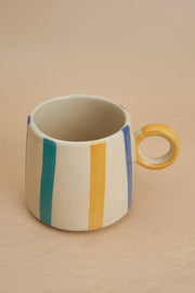 Nurture India Bright Striped Large Mug 15-oz