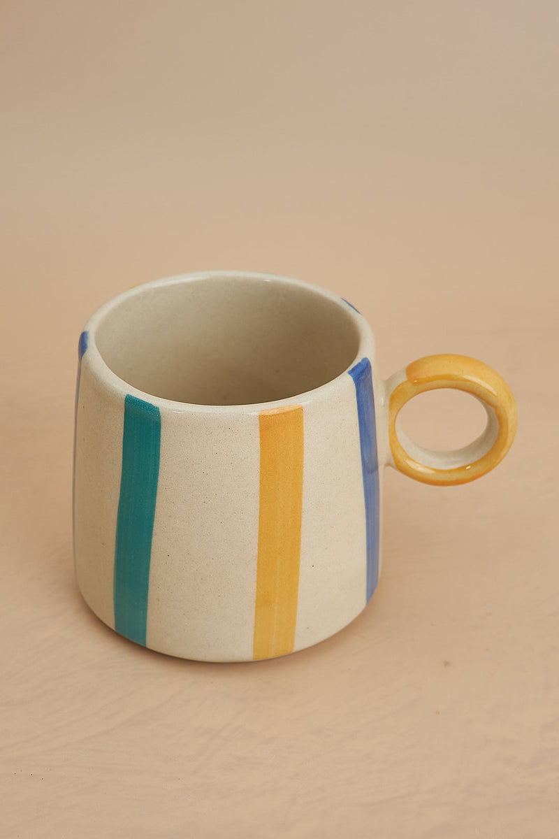 Nurture India Bright Striped Large Mug 15-oz