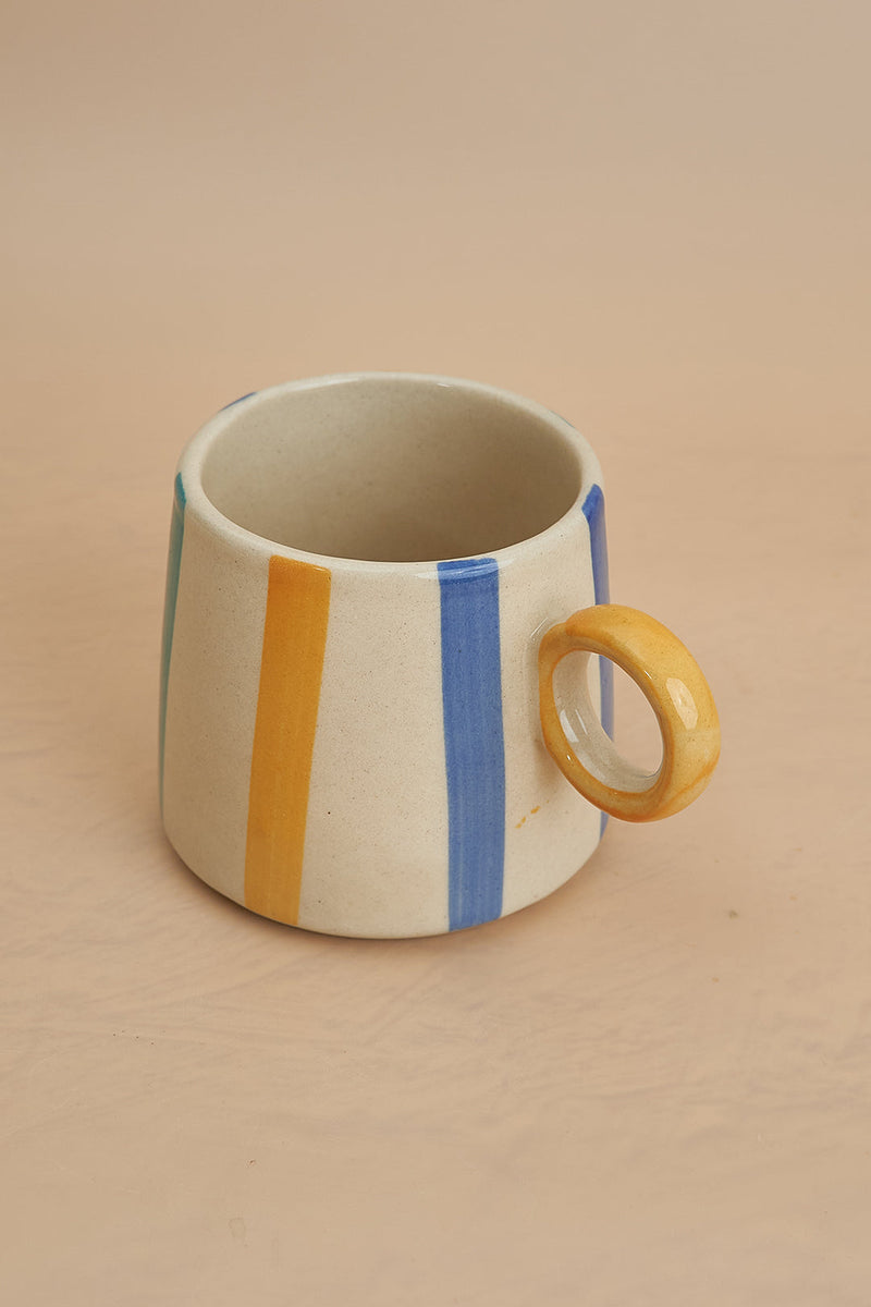 Nurture India Bright Striped Large Mug 15-oz