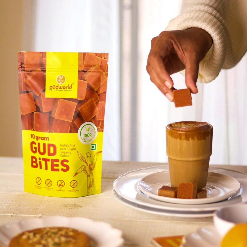 Gudworld Jaggery Cubes – Natural Cane Sugar Sweetener (8.82 oz)