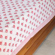 local-kala-pink-bird-handblock-bedsheet-108x108-inches