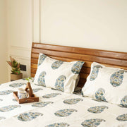 local-kala-neeli-kali-flat-fitted-bedsheet-108x108-inches