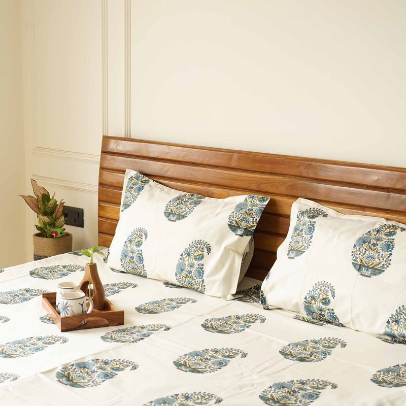 local-kala-neeli-kali-flat-fitted-bedsheet-108x108-inches