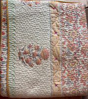 aenak-peach-floral-jaal-handblock-printed-reversible-quilted-bedcover-set