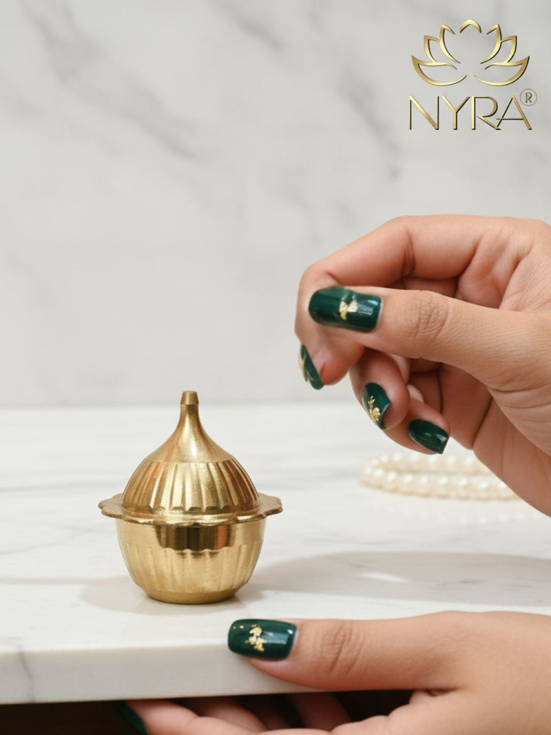 Traditional Brass Sindoor Dani/Kumkum Box – Sindoor Box