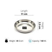 Stainless Steel Sweet Dish Katori Set – Serving Bowl