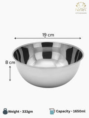 Stainless Steel Round Mixing & Serving Bowl – Serving Bowl