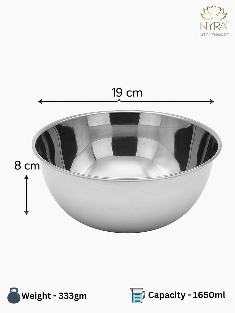 Stainless Steel Round Mixing & Serving Bowl – Serving Bowl