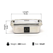 Stainless Steel Food Pack Lunch Box with Locking Clip – Storage Container