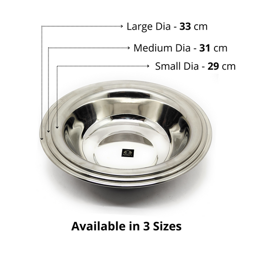 Stainless Steel Deep Mixing Bowl – Serving Bowl