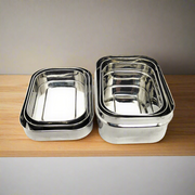 Stainless Steel Mini Rectangle Storage Box/Containers With Lid – Storage Container