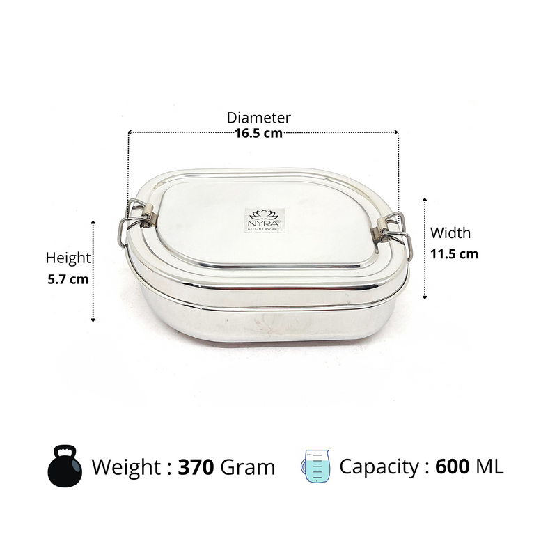 Stainless Steel Double Decker Lunch Box – Storage Container
