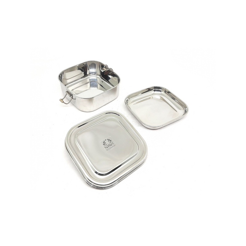 Stainless steel Double Decker tiffin box – Kitchen Utensil