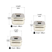 Stainless Steel Square Shaped Storage Box/Dibbi – Storage Container