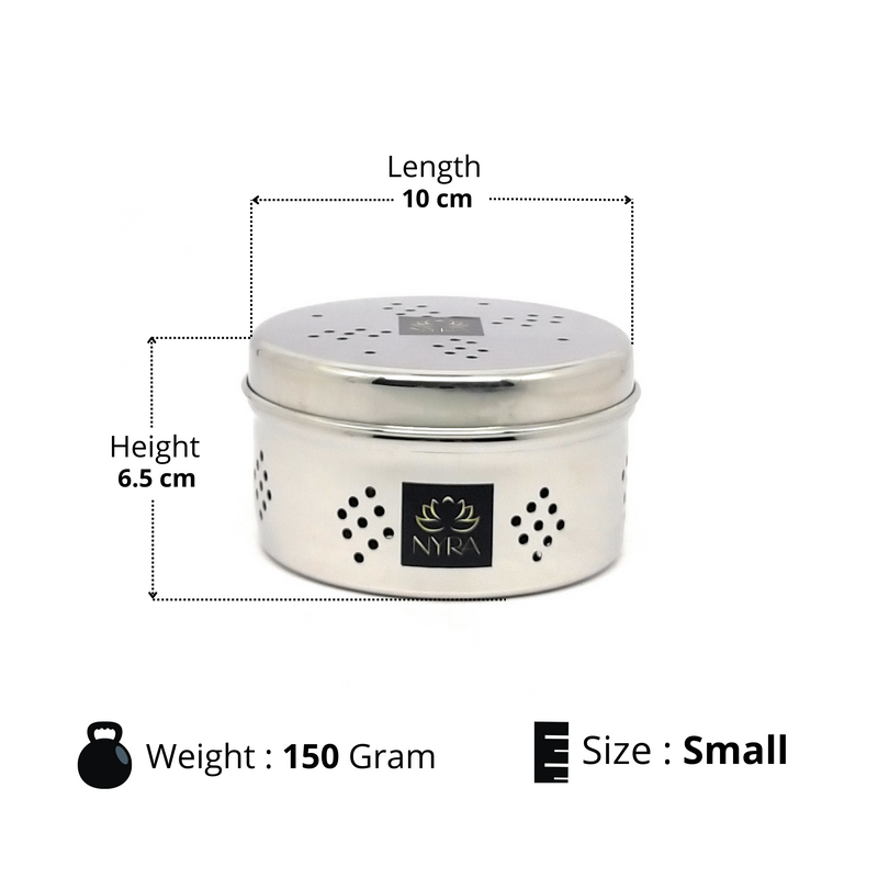 Stainless Steel Coriander Storage Box with Air Ventilation Holes – Storage Container