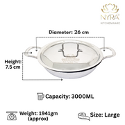 Triply Stainless Steel Kadhai – Cooking Kadhai