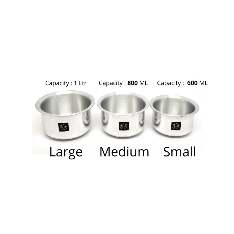Pure Aluminium Mini Patila Set – Kitchen Utensil
