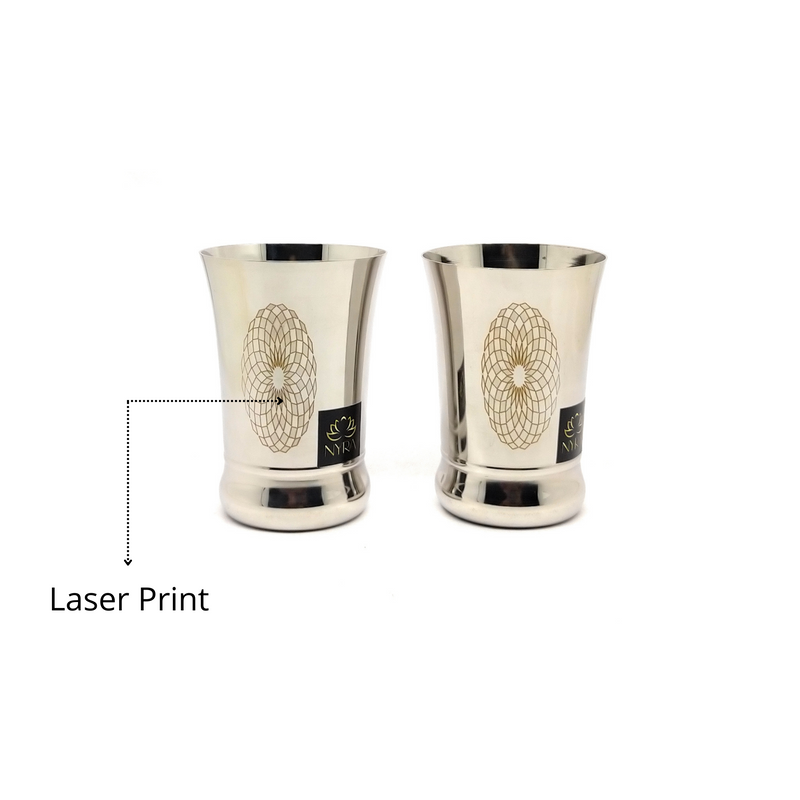 Stainless Steel Heavy Gauge Glass/Tumbler with Permanent Laser Design – Drinking Tumbler