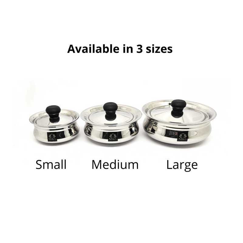 Stainless Steel Biryani Handi with Lid and PVC Knob - Cooking Handi – Cooking Handi