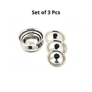 Stainless Steel Pulao Handi with Lid and PVC Knob (Set of 3) – Cooking Handi