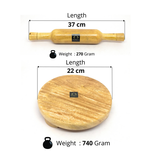 Wooden Belan and Chakla Set for Kitchen – Kitchen Utensil