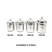 Stainless Steel Barni Milk Pot/Dolchi with Lid – Kitchen Utensil
