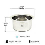 Induction Compatible Stainless Steel Tope Set (2 Pcs) – Kitchen Utensil
