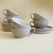 The Grey Cappucino Cup Saucer Set