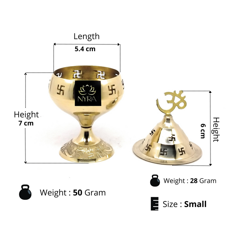 Pure Brass/Peetal Swastik Diya