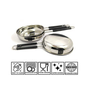 Stainless Steel Fry Pan with Riveted PVC Handle – Frying Pan