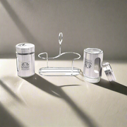 Elegant Stainless Steel and Glass Salt & Pepper Sprinkler – Drinking Tumbler