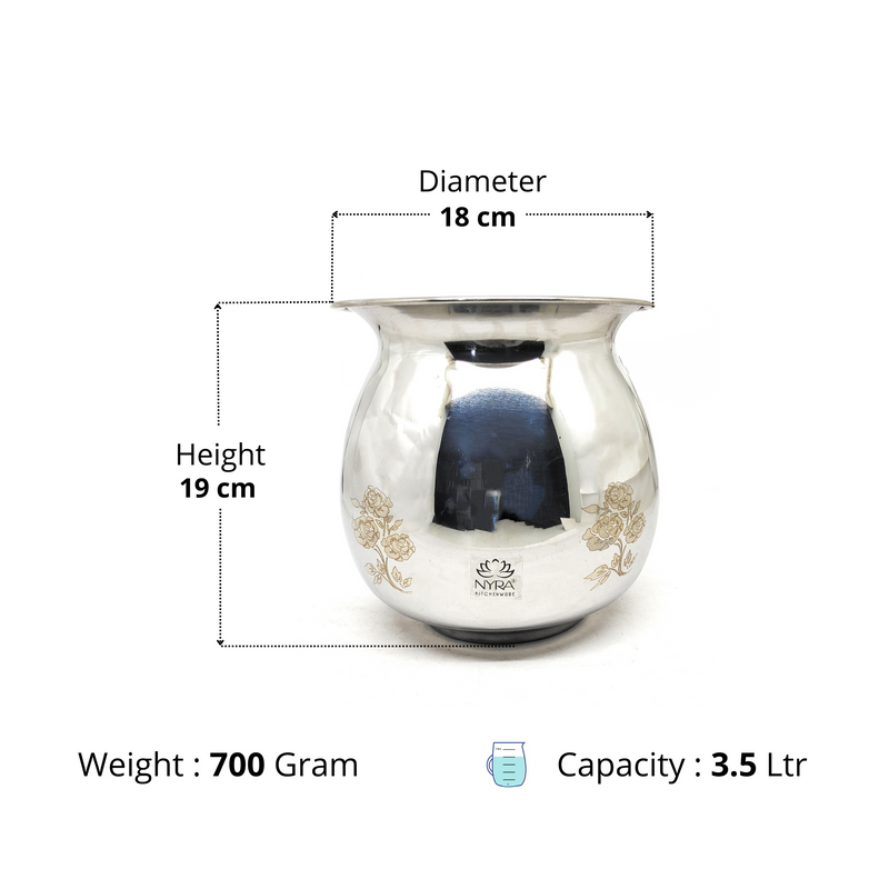 Stainless Steel Lassi Lota with Engraved – Kitchen Utensil