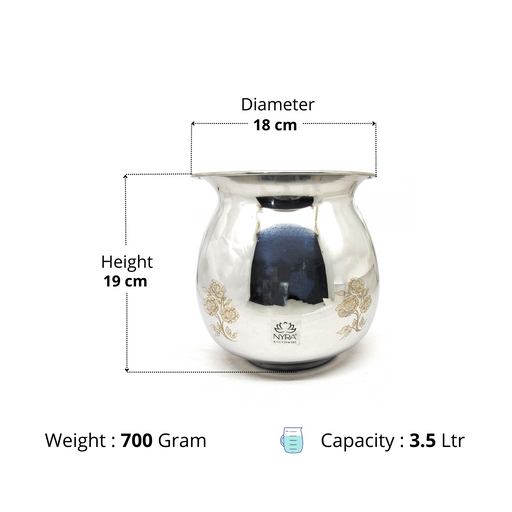 Stainless Steel Lassi Lota with Engraved – Kitchen Utensil