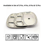 Stainless-Steel rectangle-shaped Bhojan Thali – Kitchen Utensil
