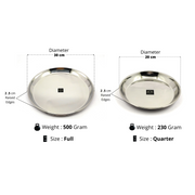 Stainless Steel Set of 12 Plates