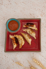 Nurture India Red Blue Chip Dip Platter