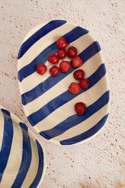Nurture India Blue Stripe Ceramic Bowl