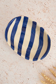Nurture India Blue Stripe Ceramic Bowl