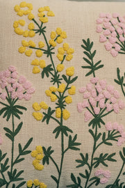 Nurture India Tufted Embroidered Cushion Cover 16x 16-Inch