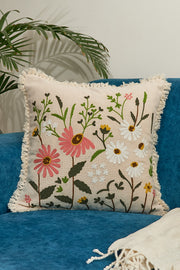 Nurture India Garden Flowers Cotton Cushion Cover
