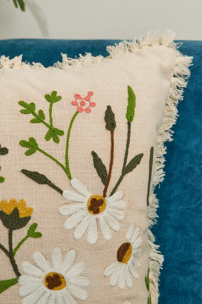 Nurture India Garden Flowers Cotton Cushion Cover
