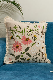 Nurture India Garden Flowers Cotton Cushion Cover