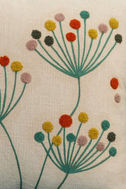 Nurture India Dandelion Dreams Embroidered Cushion Cover 16x16